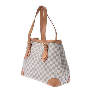 Louis Vuitton White White Damier Azur Tote Canvas Hampstead Bag